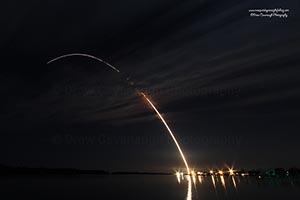 Nighttime Rocket Launch Oak Hill Florida